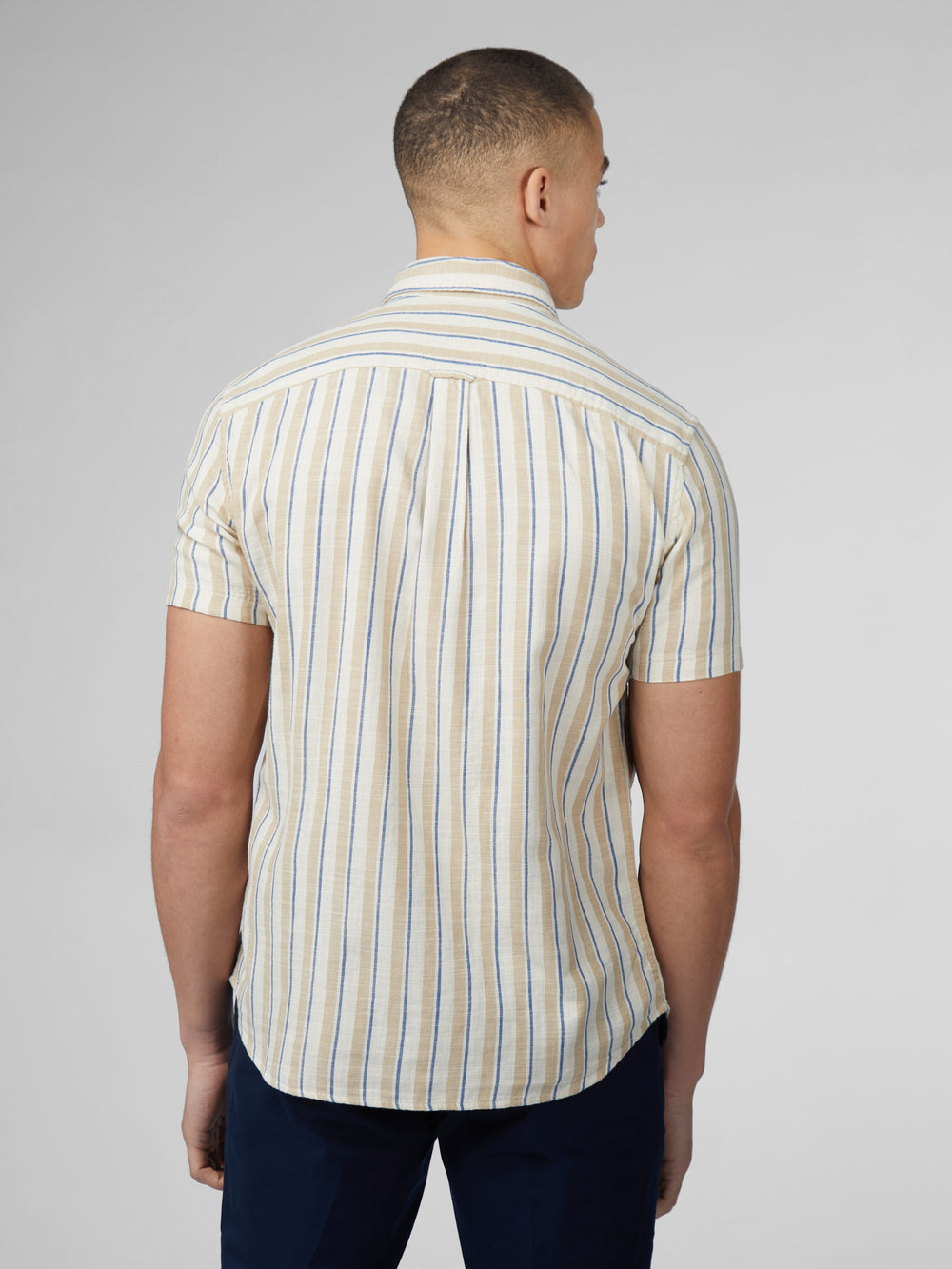 White Ben Sherman Signature Mod Stripe Shirts | 1403XKJYQ