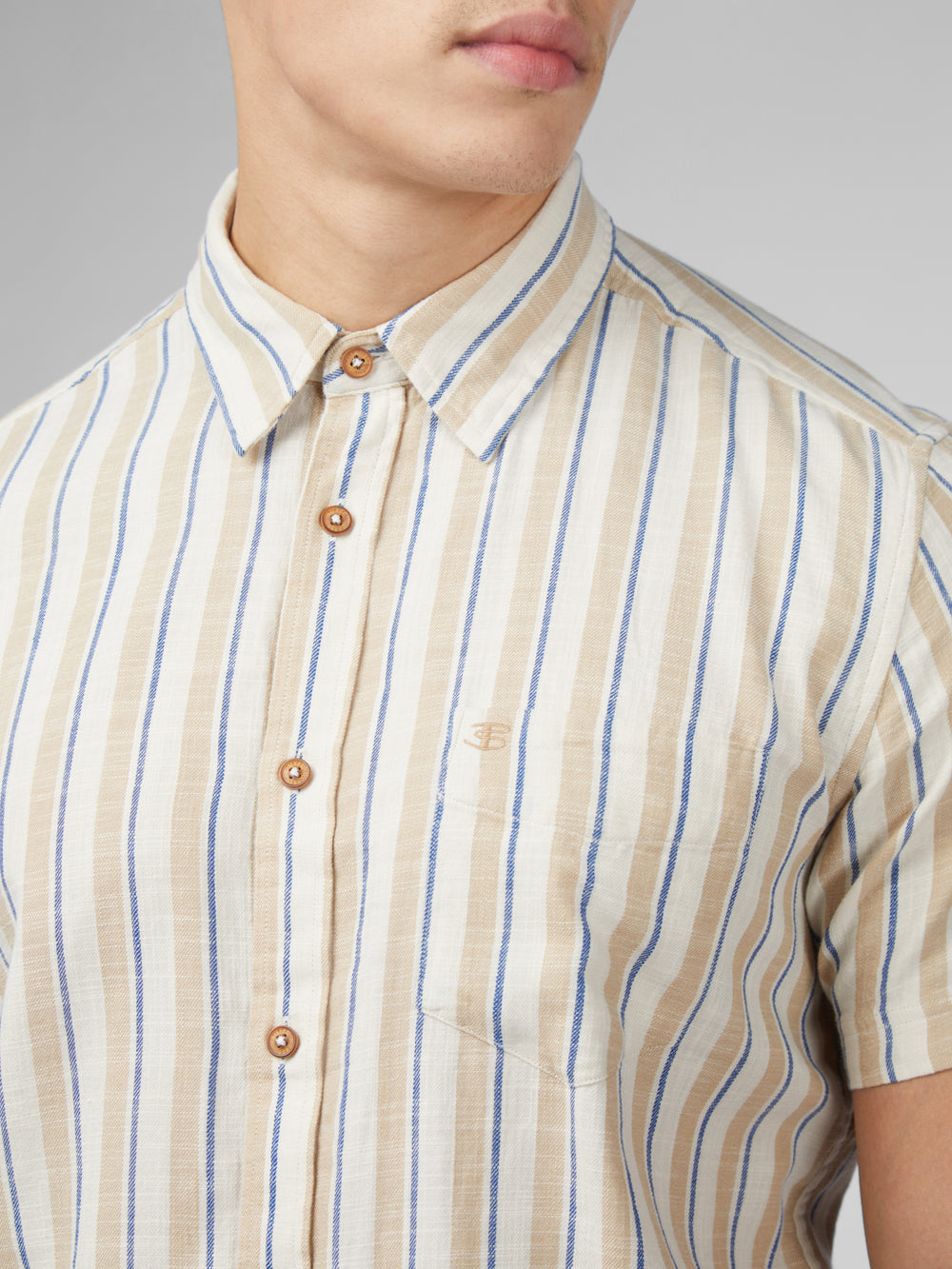 White Ben Sherman Signature Mod Stripe Shirts | 1403XKJYQ