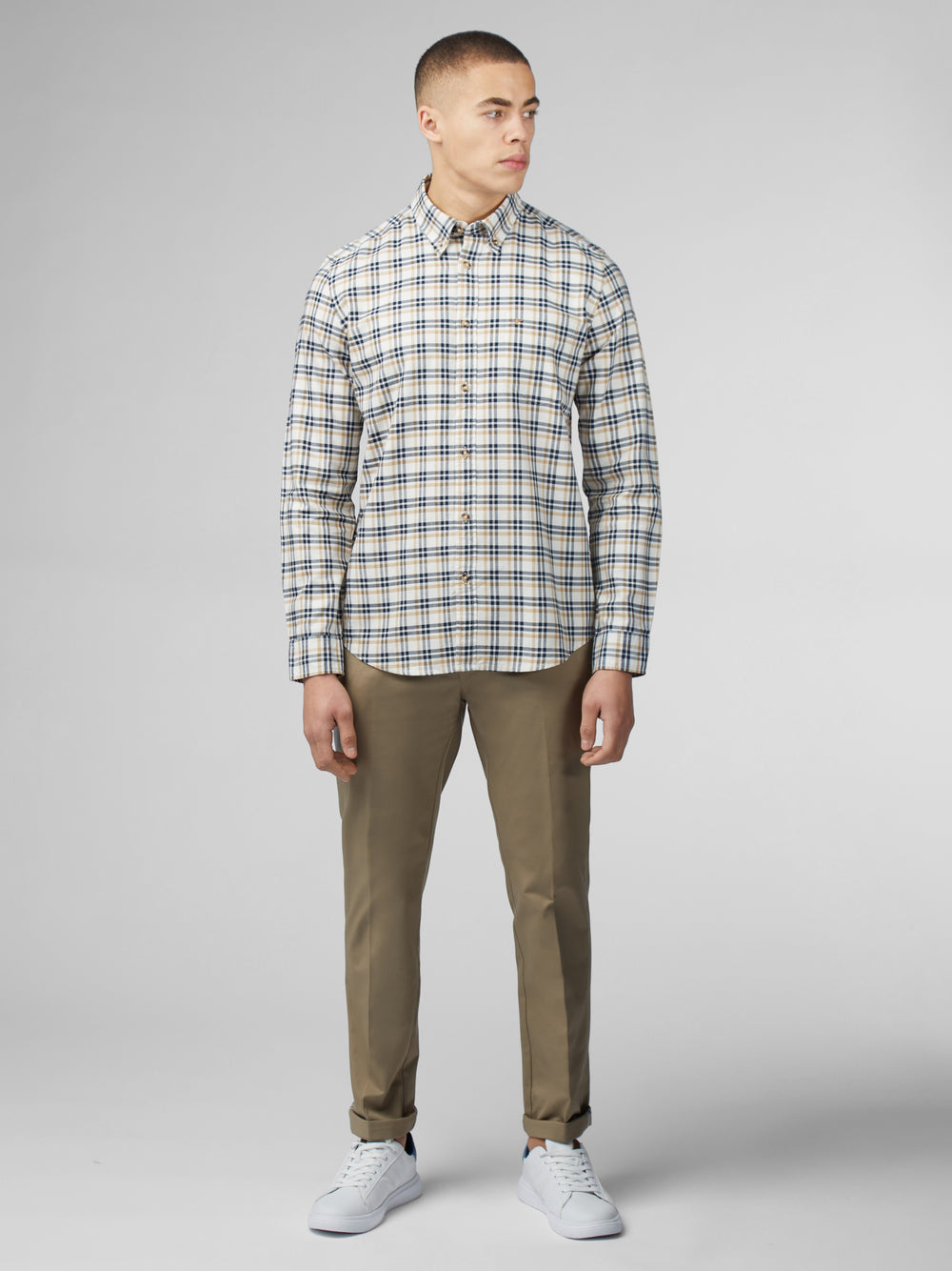 White Ben Sherman Signature Oxford Check Shirts | 7684NIQDG