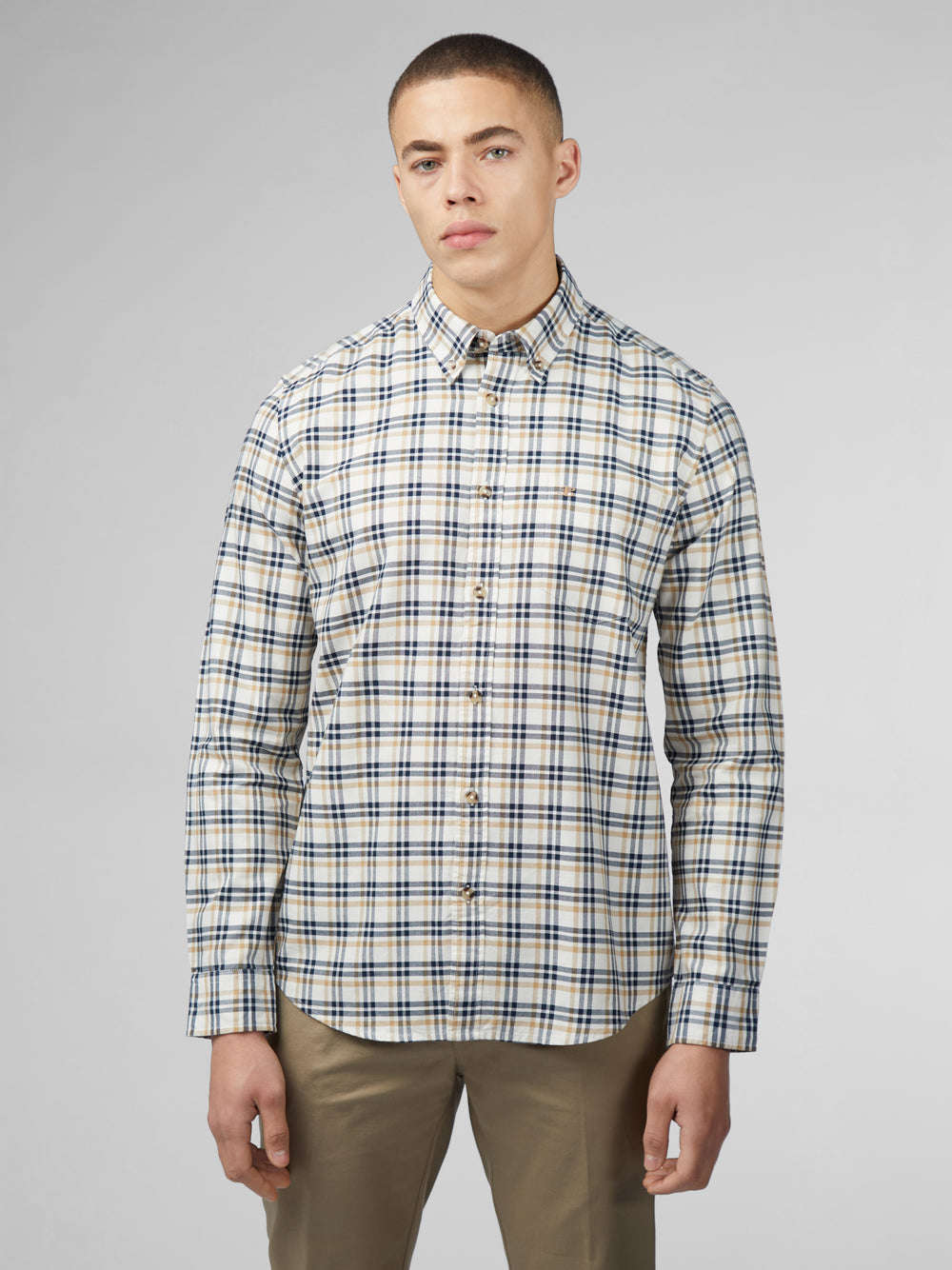 White Ben Sherman Signature Oxford Check Shirts | 7684NIQDG