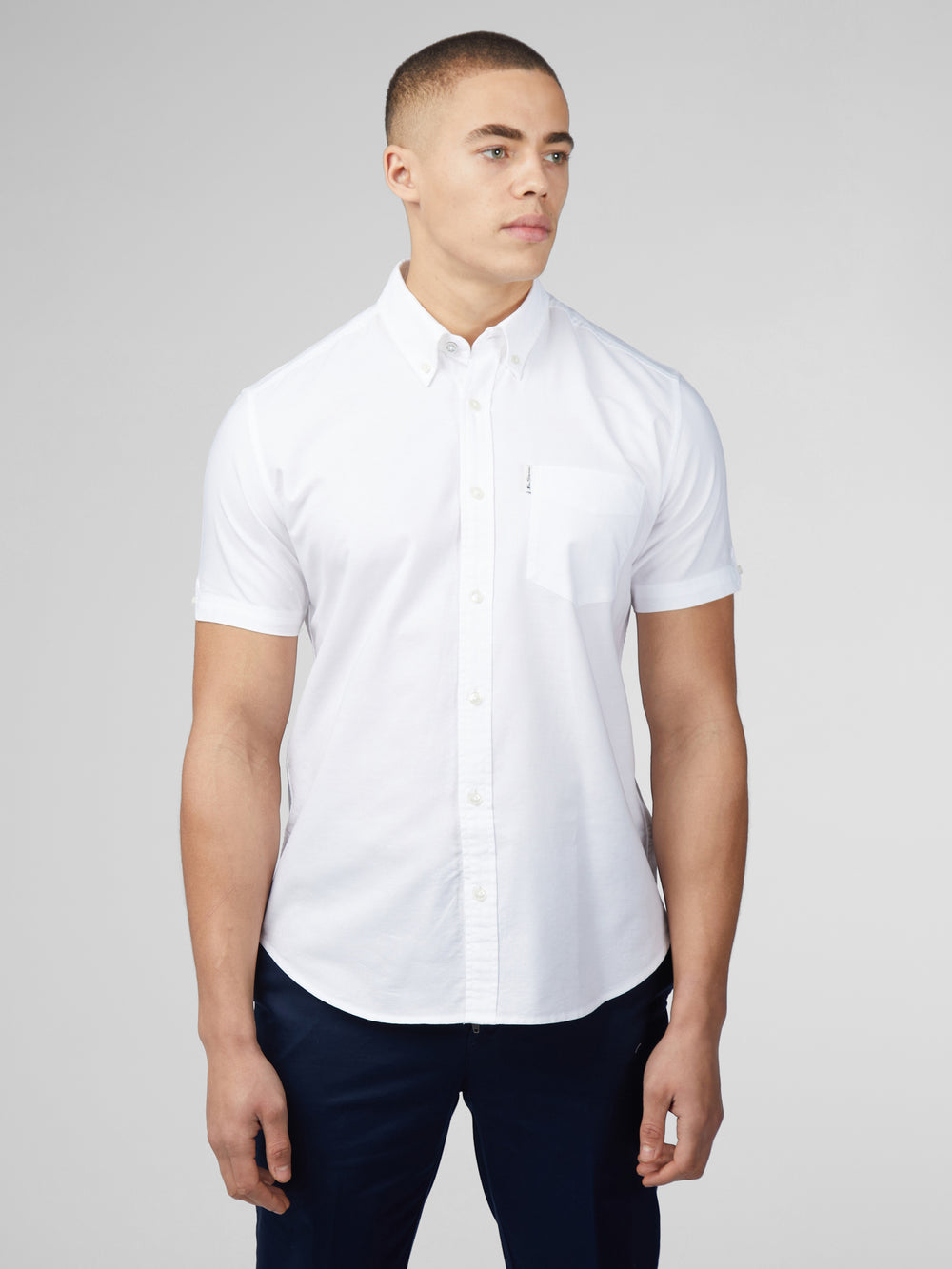 White Ben Sherman Signature Short Sleeve Oxford Shirts | 0837LYEUO