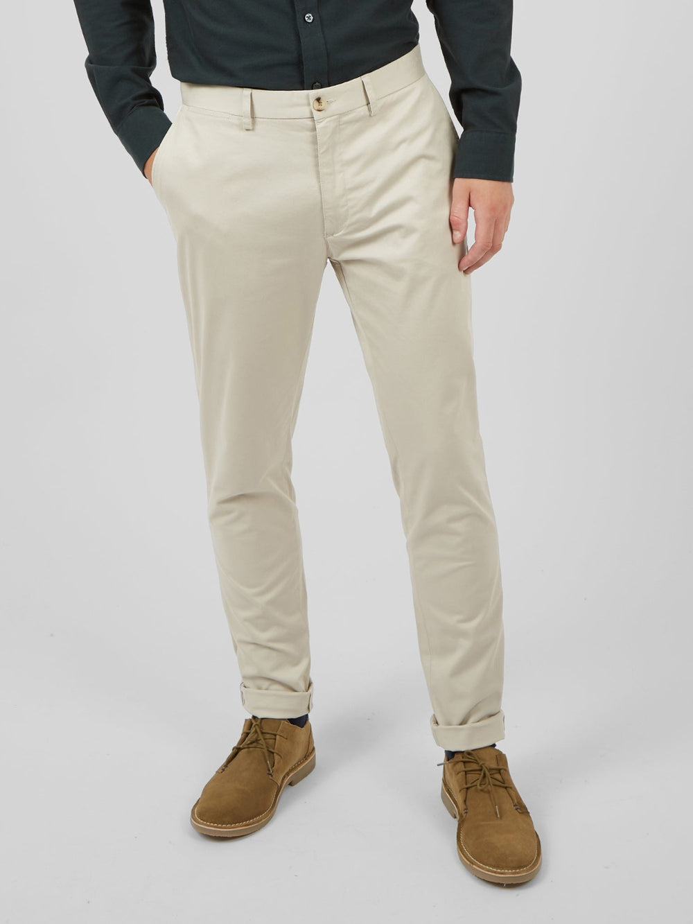 White Ben Sherman Signature Skinny Stretch Chino Pants | 8691BVQWY