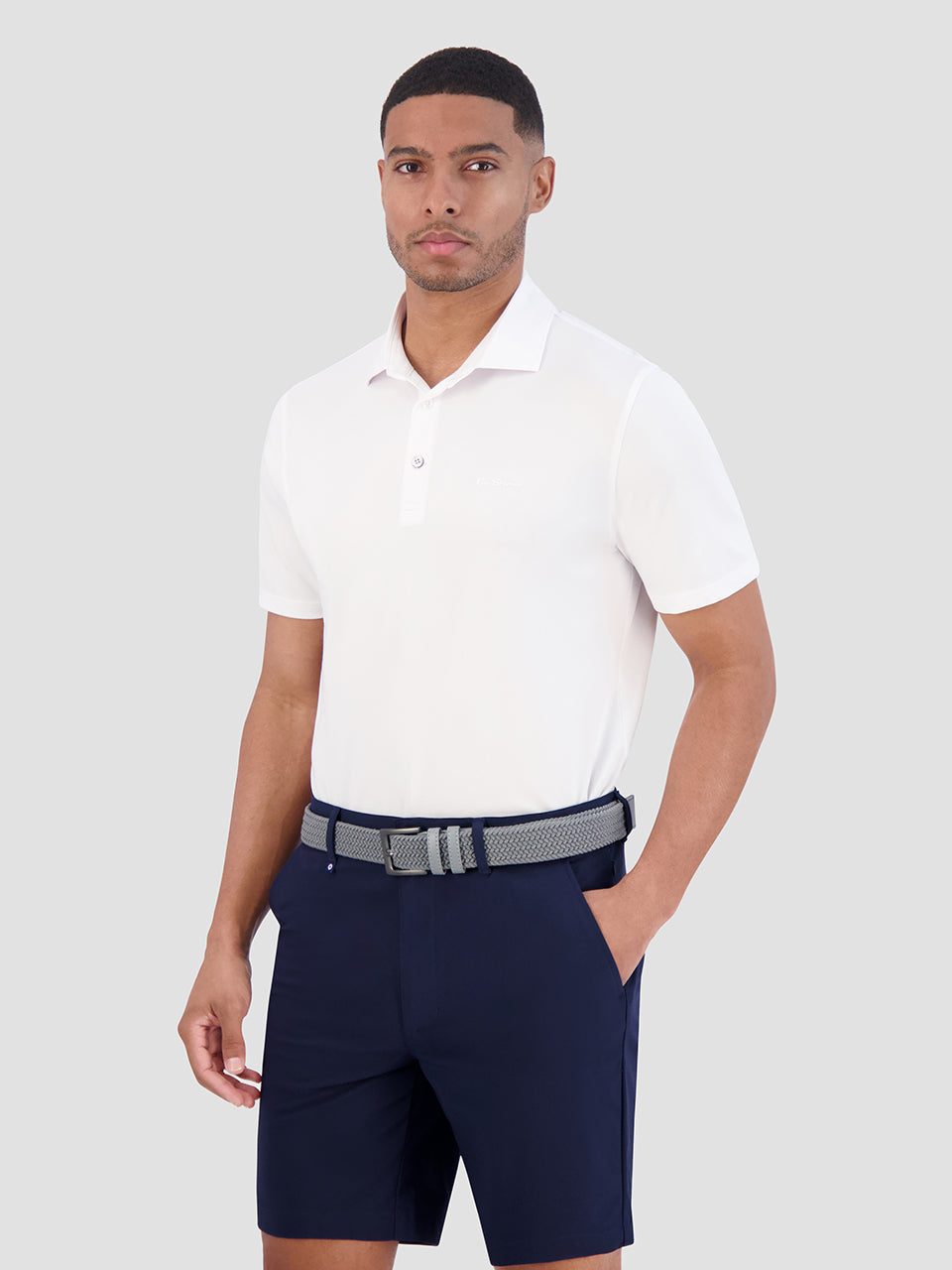 White Ben Sherman Solid Air Pique Sports Fit Polo Shirts | 1390BCWVT