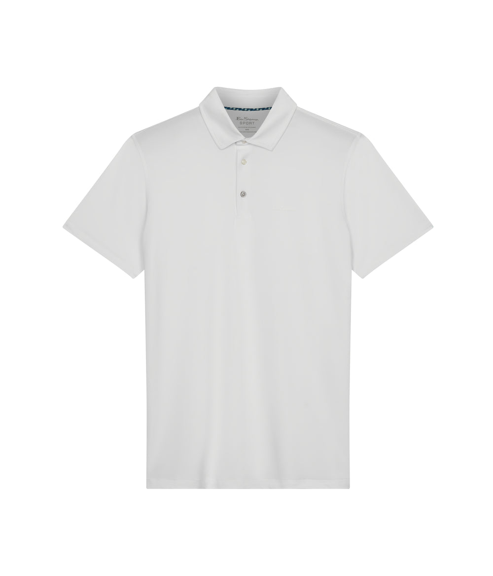 White Ben Sherman Solid Air Pique Sports Fit Polo Shirts | 1390BCWVT