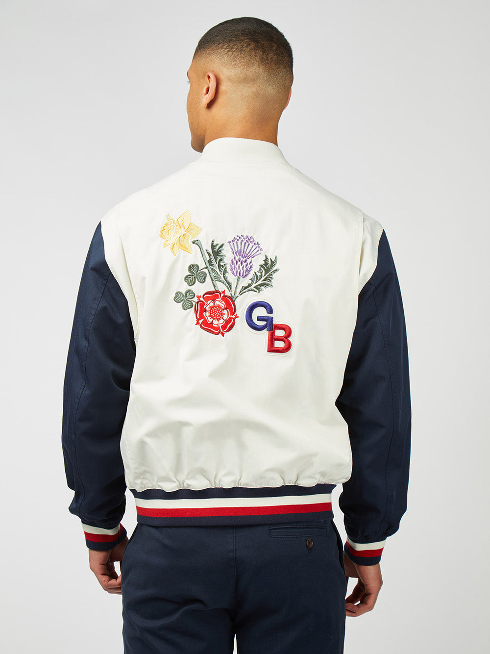 White Ben Sherman Team GB Commercial Bomber Jackets | 0586KUFPR