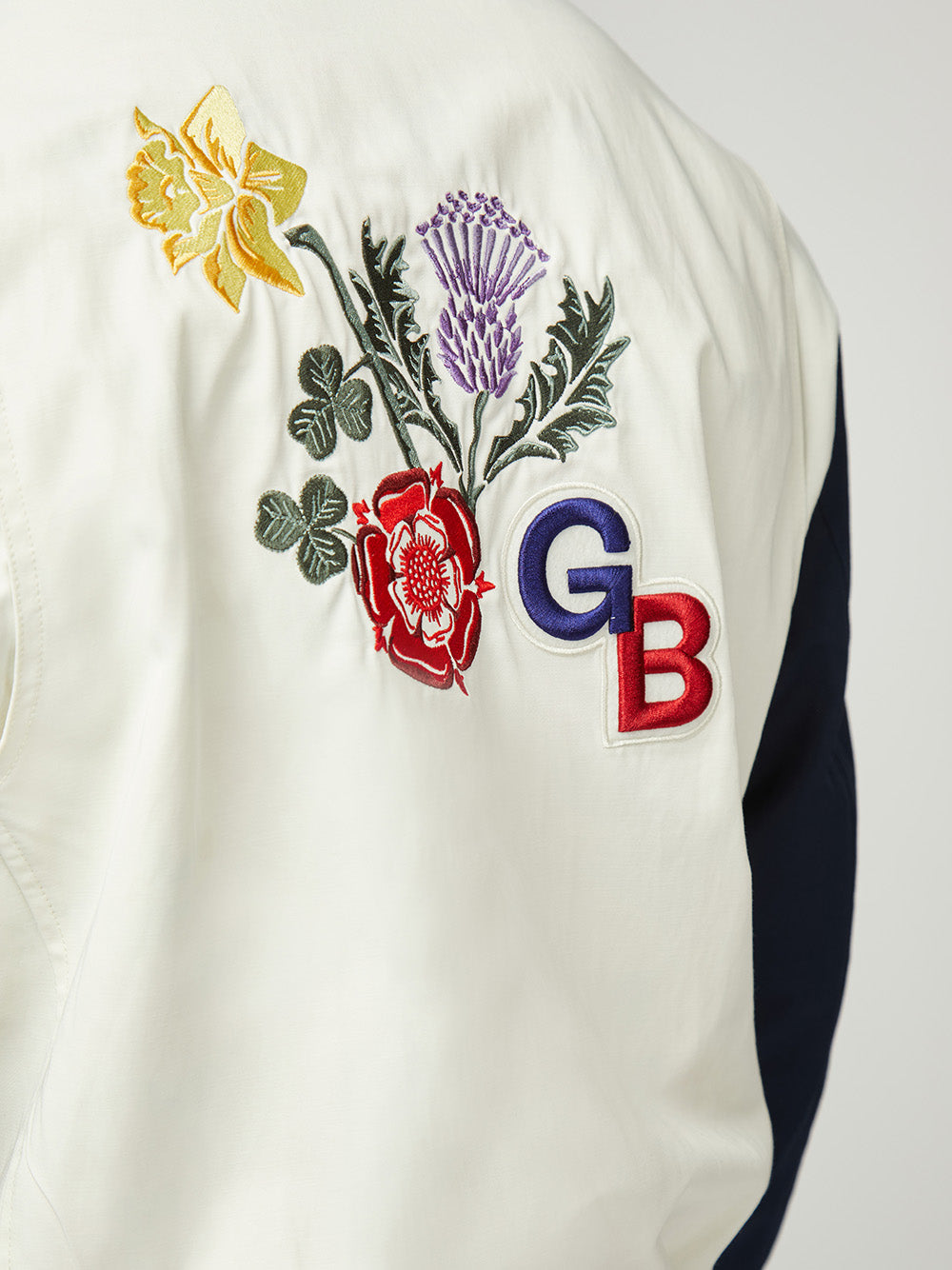 White Ben Sherman Team GB Commercial Bomber Jackets | 0586KUFPR