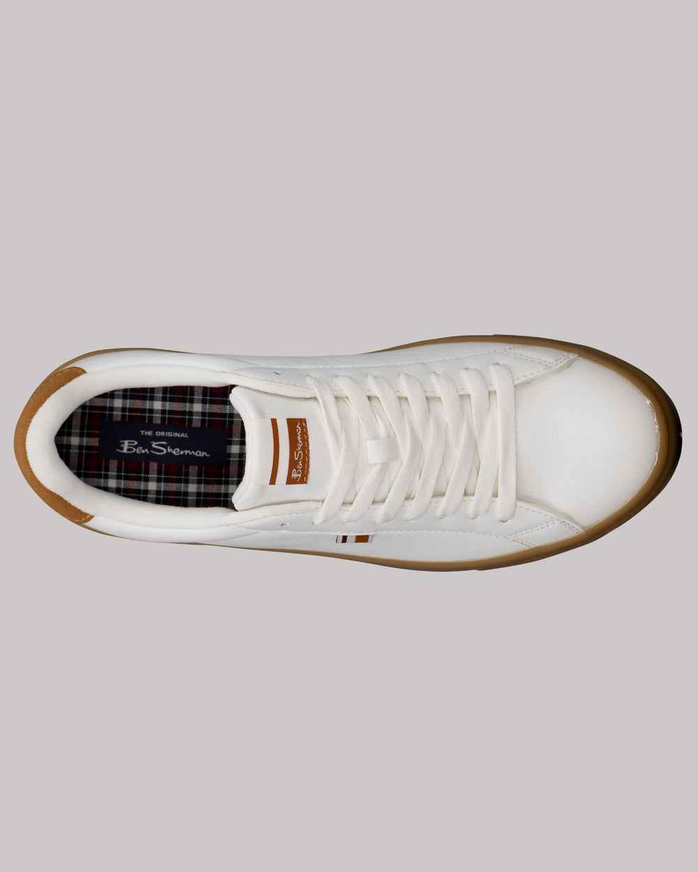 White / Brown Ben Sherman Crowley Sneakers | 4378JWNOS