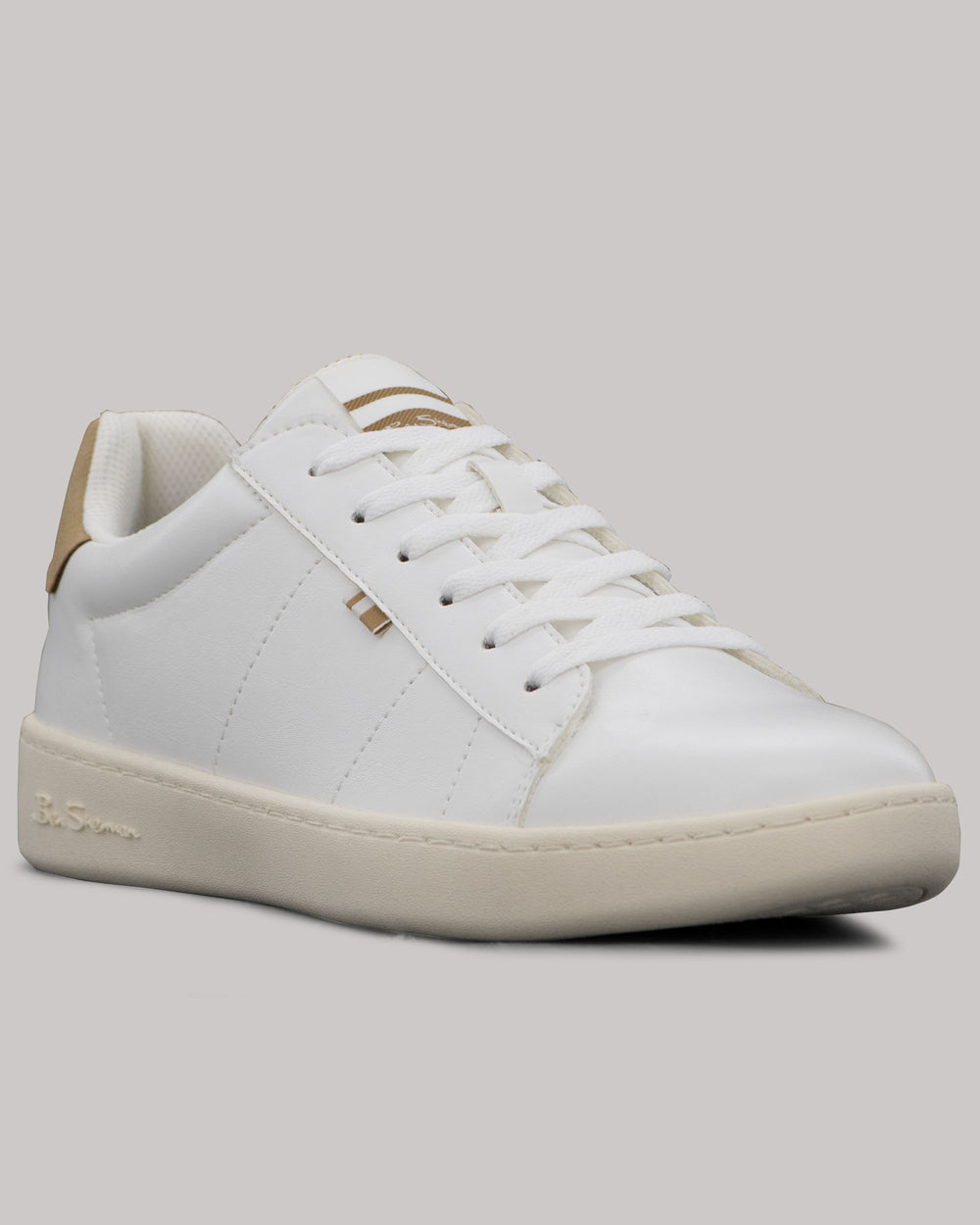 White / Brown Ben Sherman Hampton Sneakers | 8631BDIVN