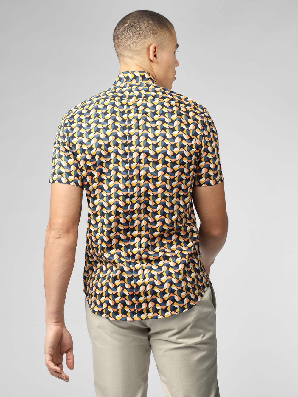 Yellow Ben Sherman Bahaus Geo Shirts | 6834MXAKE