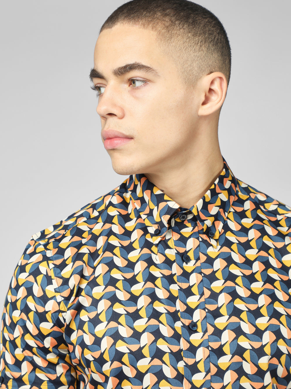 Yellow Ben Sherman Bahaus Geo Shirts | 6834MXAKE