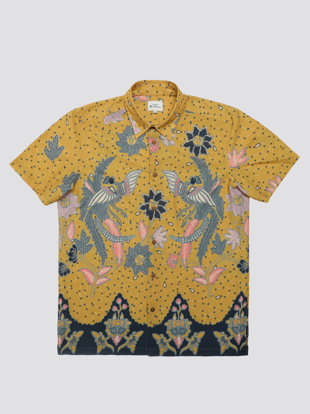 Yellow Ben Sherman Signature Abstract Botanical Print Shirts | 3609VNTQA