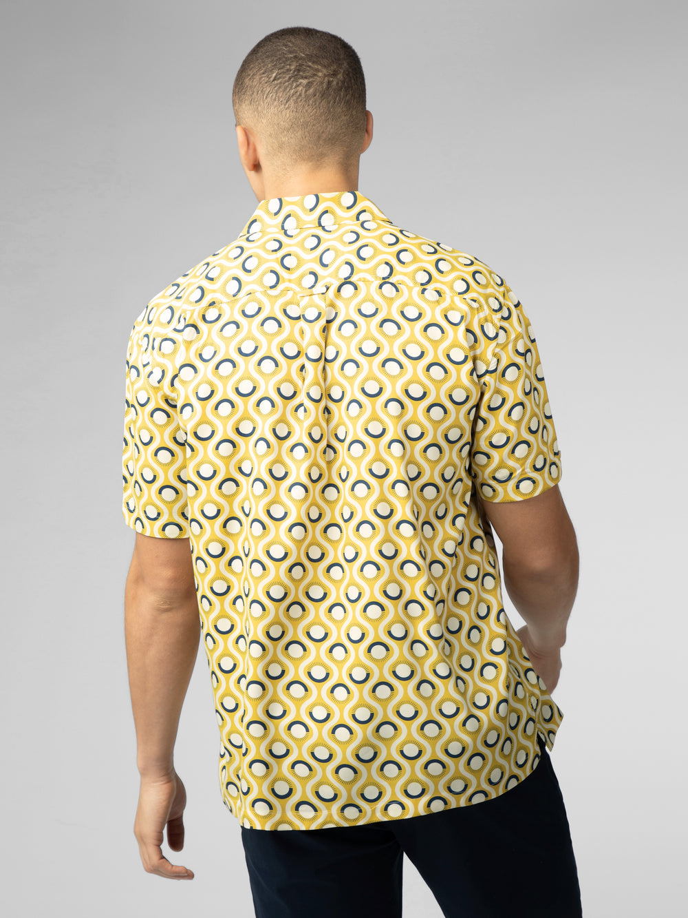 Yellow Ben Sherman Signature Retro Geo Shirts | 5860QCFYW